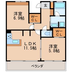 シュライン樹館の物件間取画像